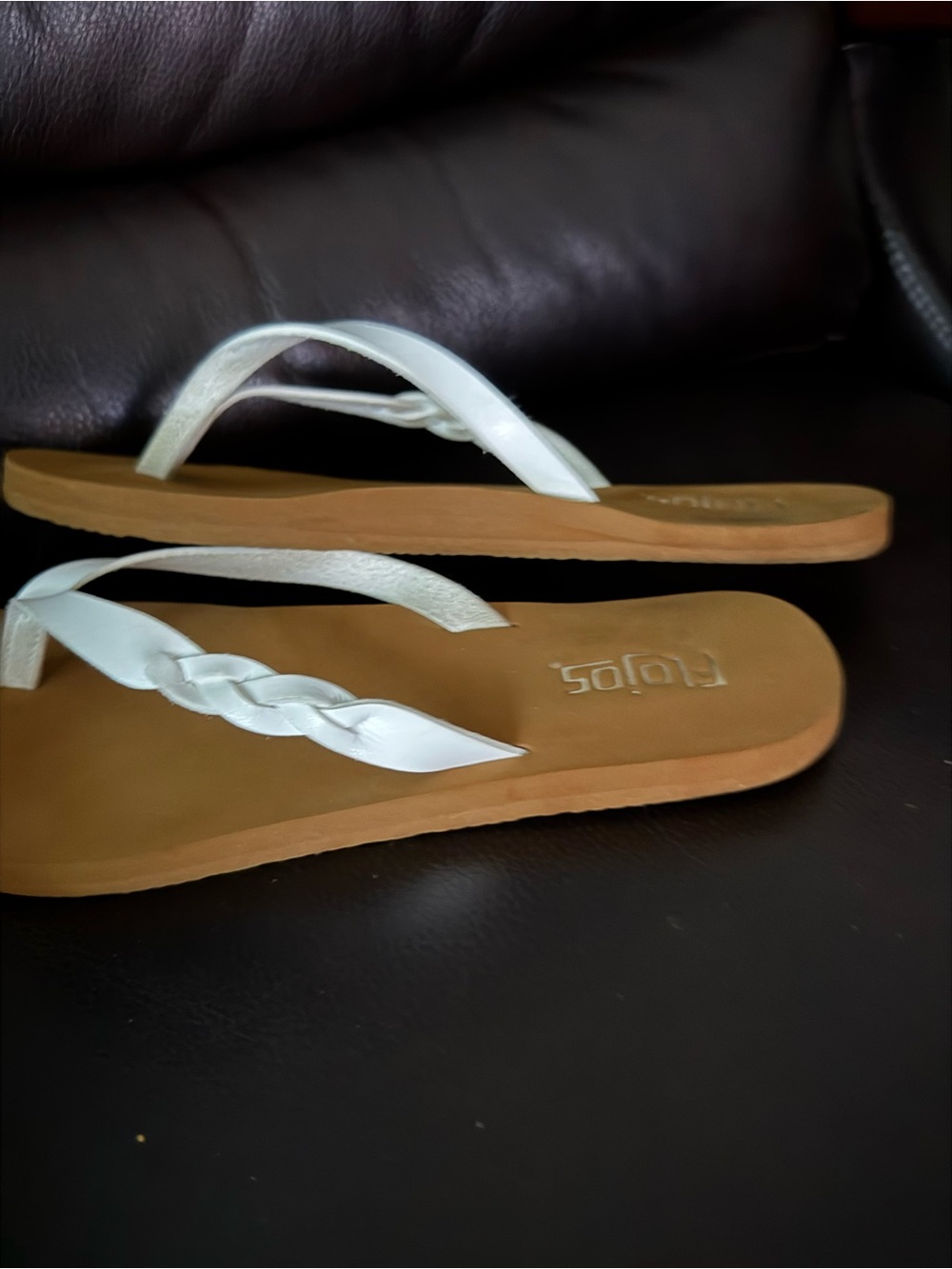 Flojos White Strap Flip Flops❗️ - Picture 7 of 7